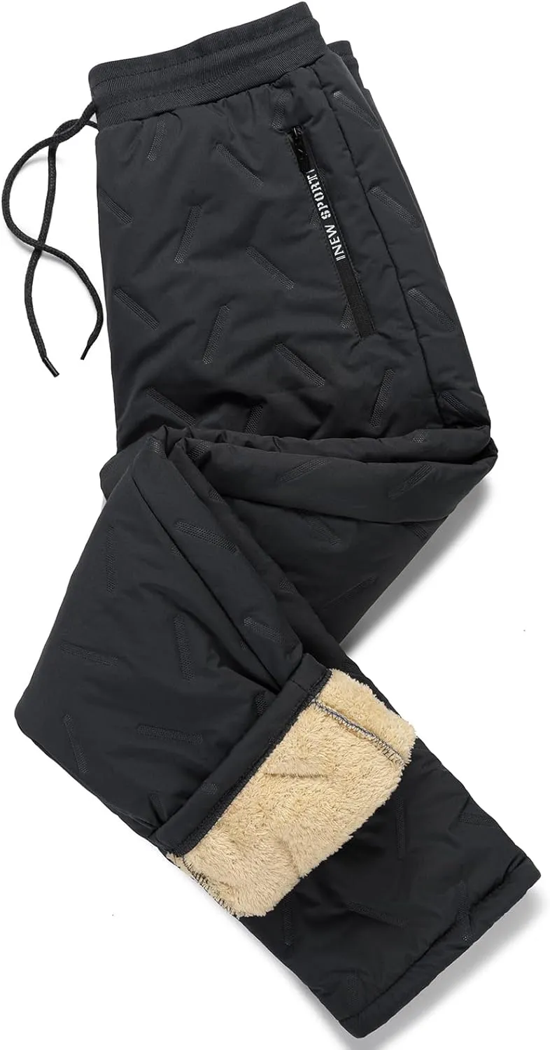 LBL Leading the Better Life Men's Winter Fleece Pants Sherpa Lined Sweatpants Active Running Jogger Pant