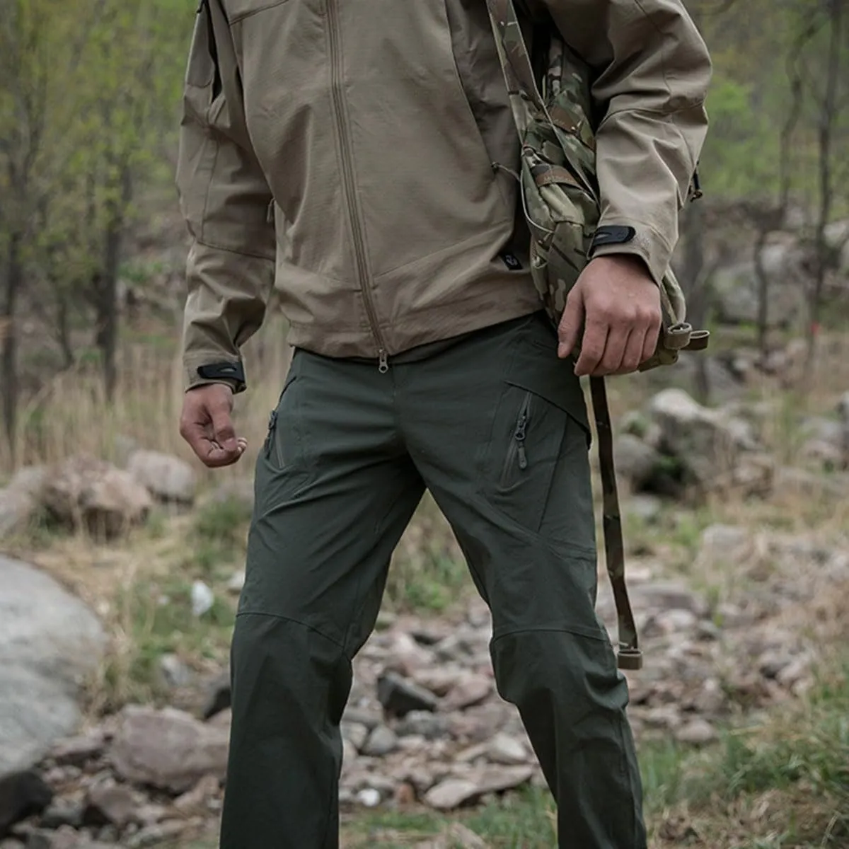 Lespartan Motorcycle Pants, Tear-Resistant Tactical Pants, Lightweight Quick-Drying Waterproof Camo Cargopant