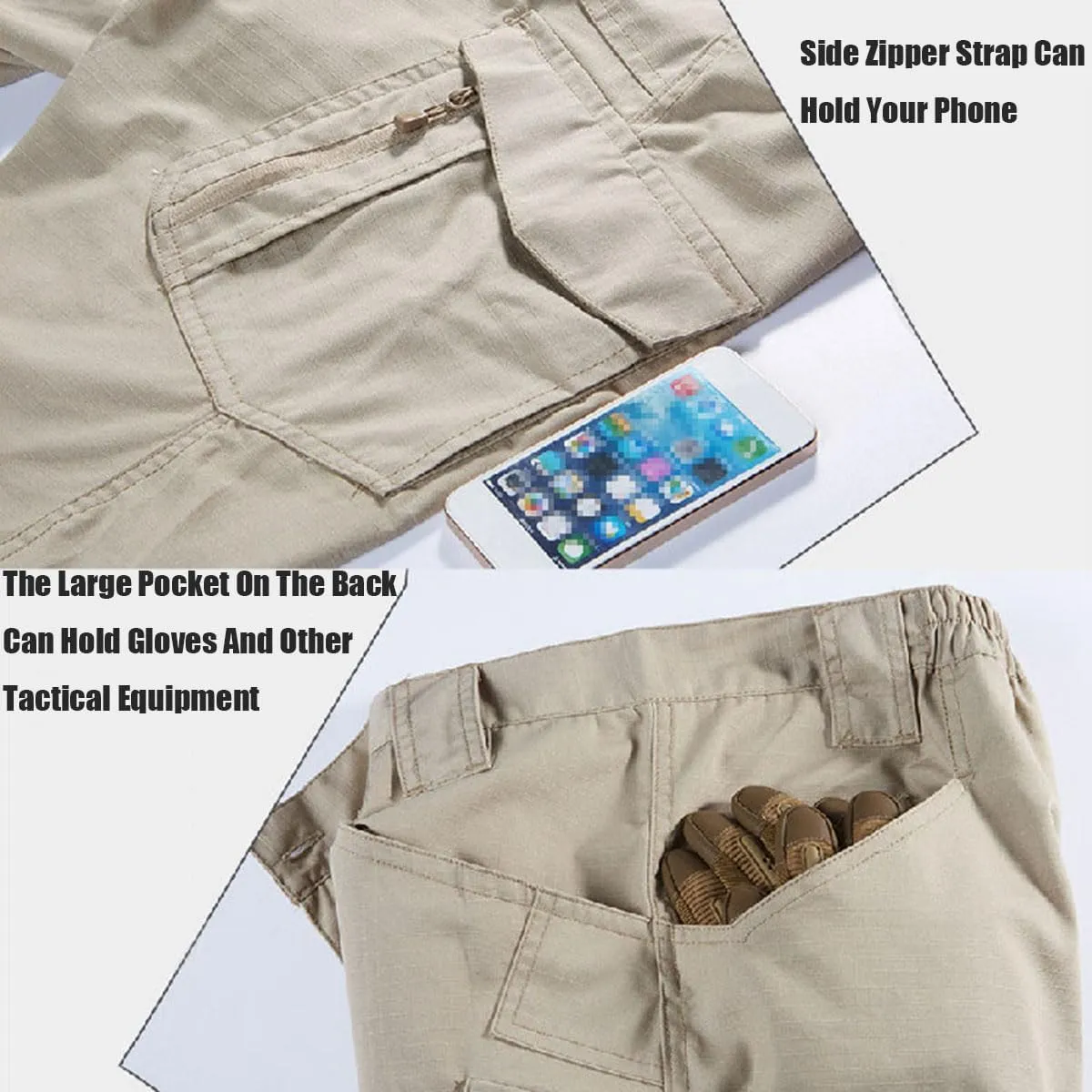 Lespartan Motorcycle Pants, Tear-Resistant Tactical Pants, Lightweight Quick-Drying Waterproof Camo Cargopant