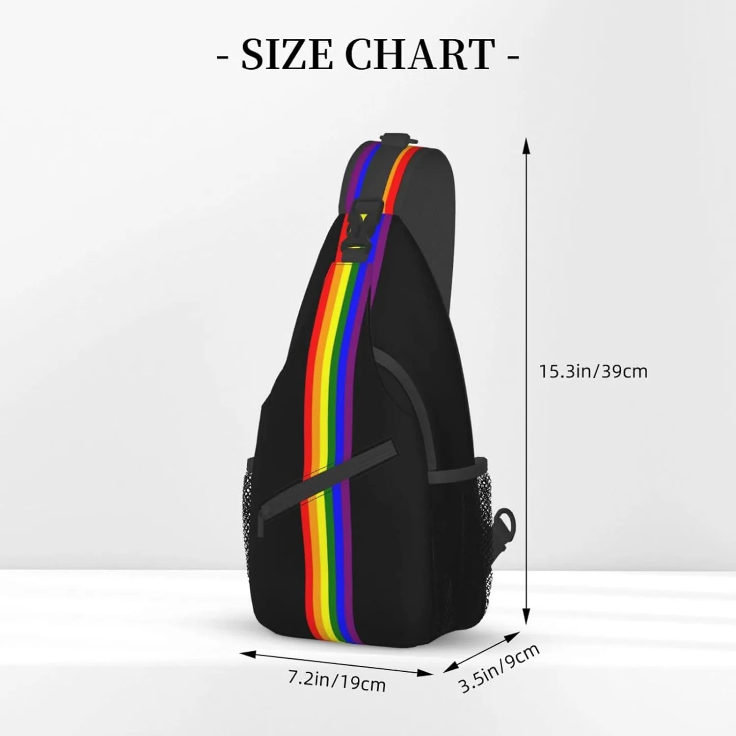 LGBT Pride Flag Sling Backpack,Casual Crossbody Shoulder Backpack Adjustable Sling Bag Chest Daypack for Men Women