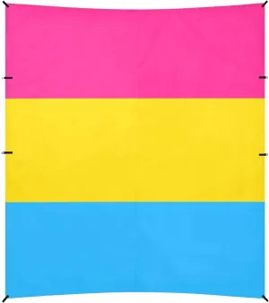 LGBTQ   Pansexual Foldable Beach Cabana UPF50  Waterproof Sun Shade with Sturdy Poles, Sandbags and Shovel for Camping, Fishing, Backyard Fun