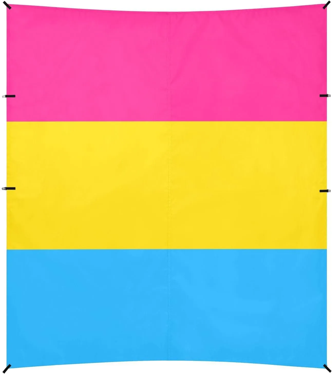 LGBTQ   Pansexual Foldable Beach Cabana UPF50  Waterproof Sun Shade with Sturdy Poles, Sandbags and Shovel for Camping, Fishing, Backyard Fun