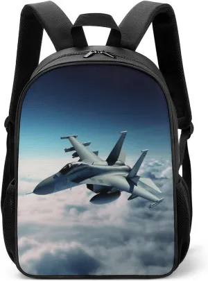 Lightweight Backpacks Cute Travel Bag Durable Aircraft Fighter Jets Printing Small Travel Backpack For Women & Men