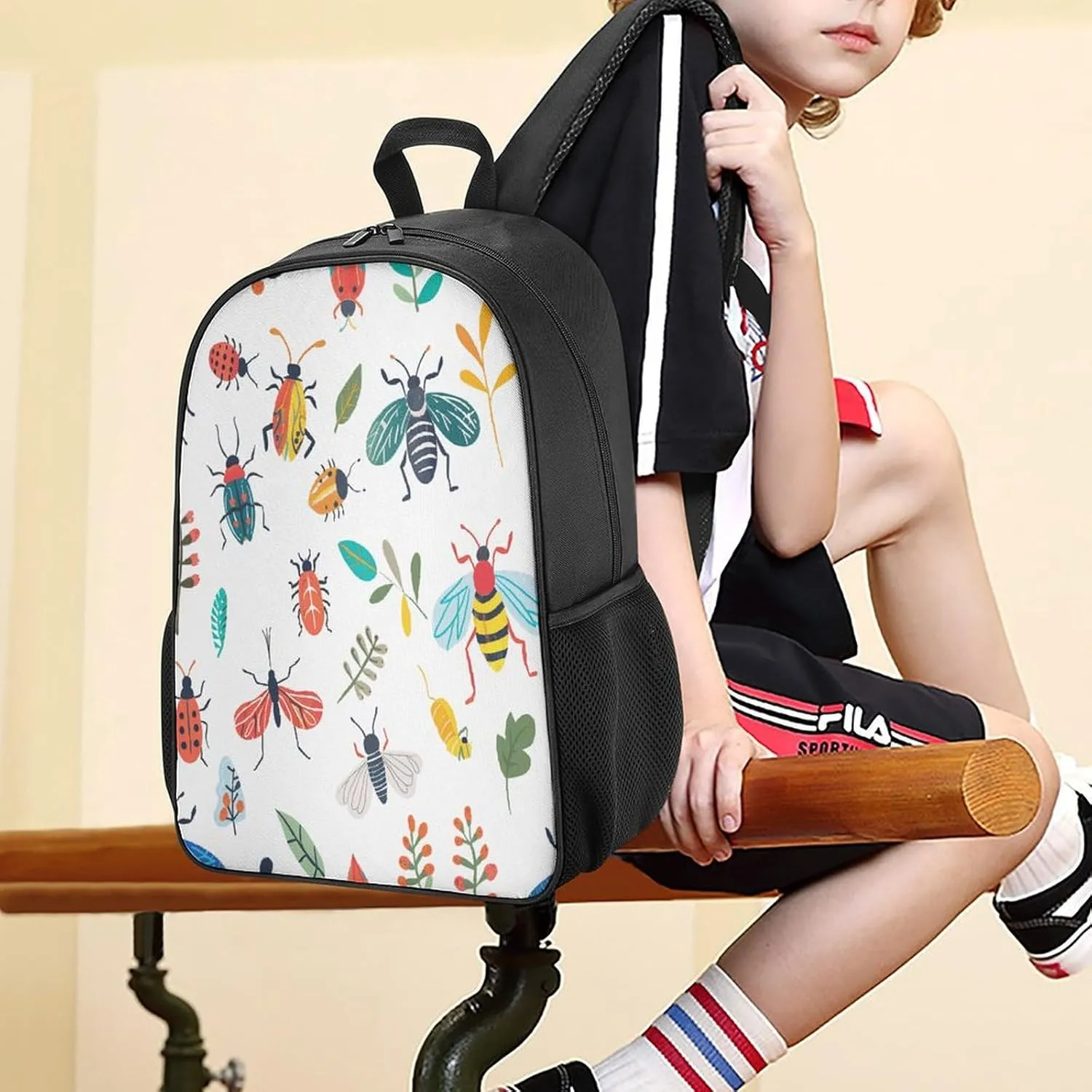 Lightweight Backpacks Cute Travel Bag Durable Cartoon Little Creatures Printing Small Travel Backpack For Women & Men
