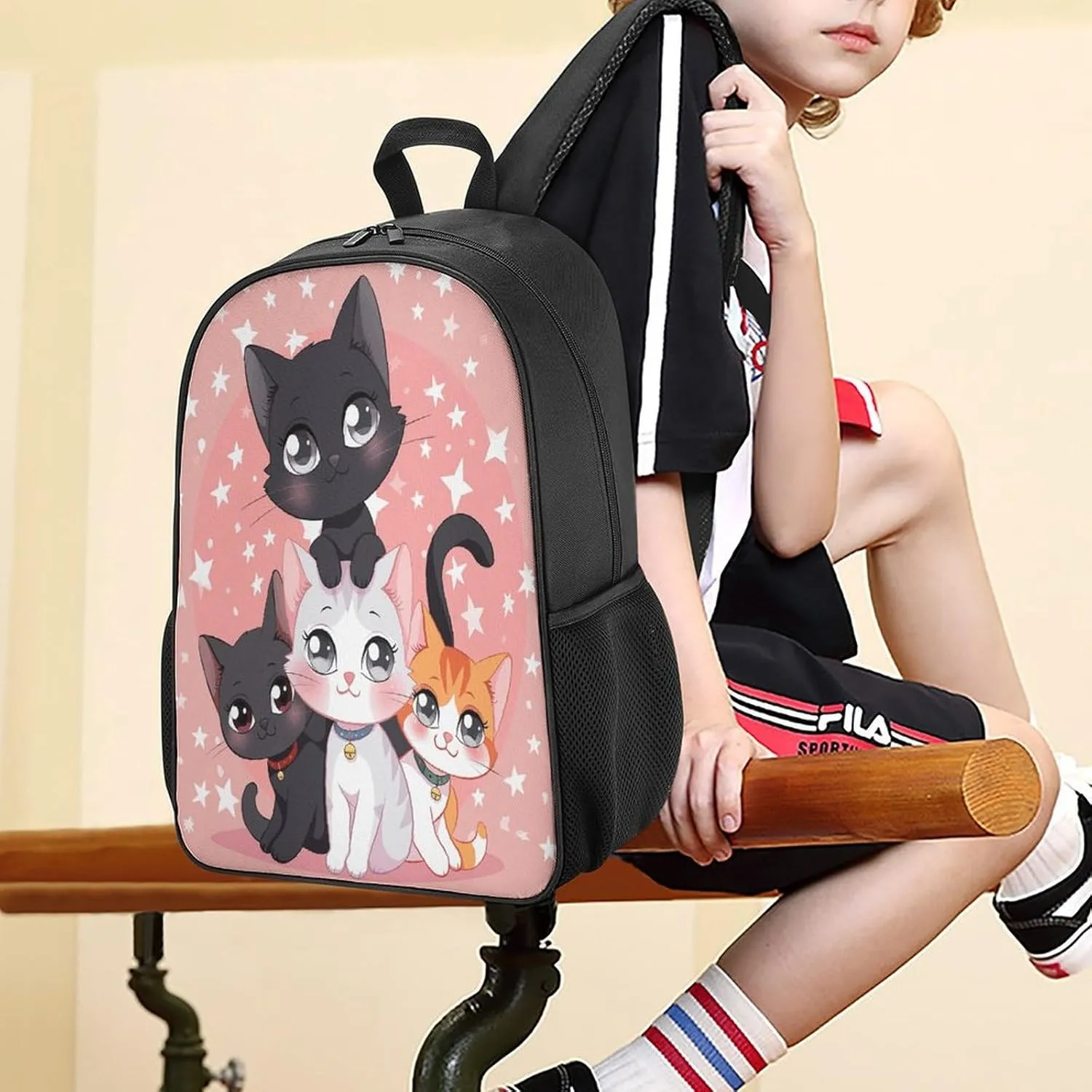Lightweight Backpacks Cute Travel Bag Durable Cartoon Little Zoon Printing Small Travel Backpack For Women & Men