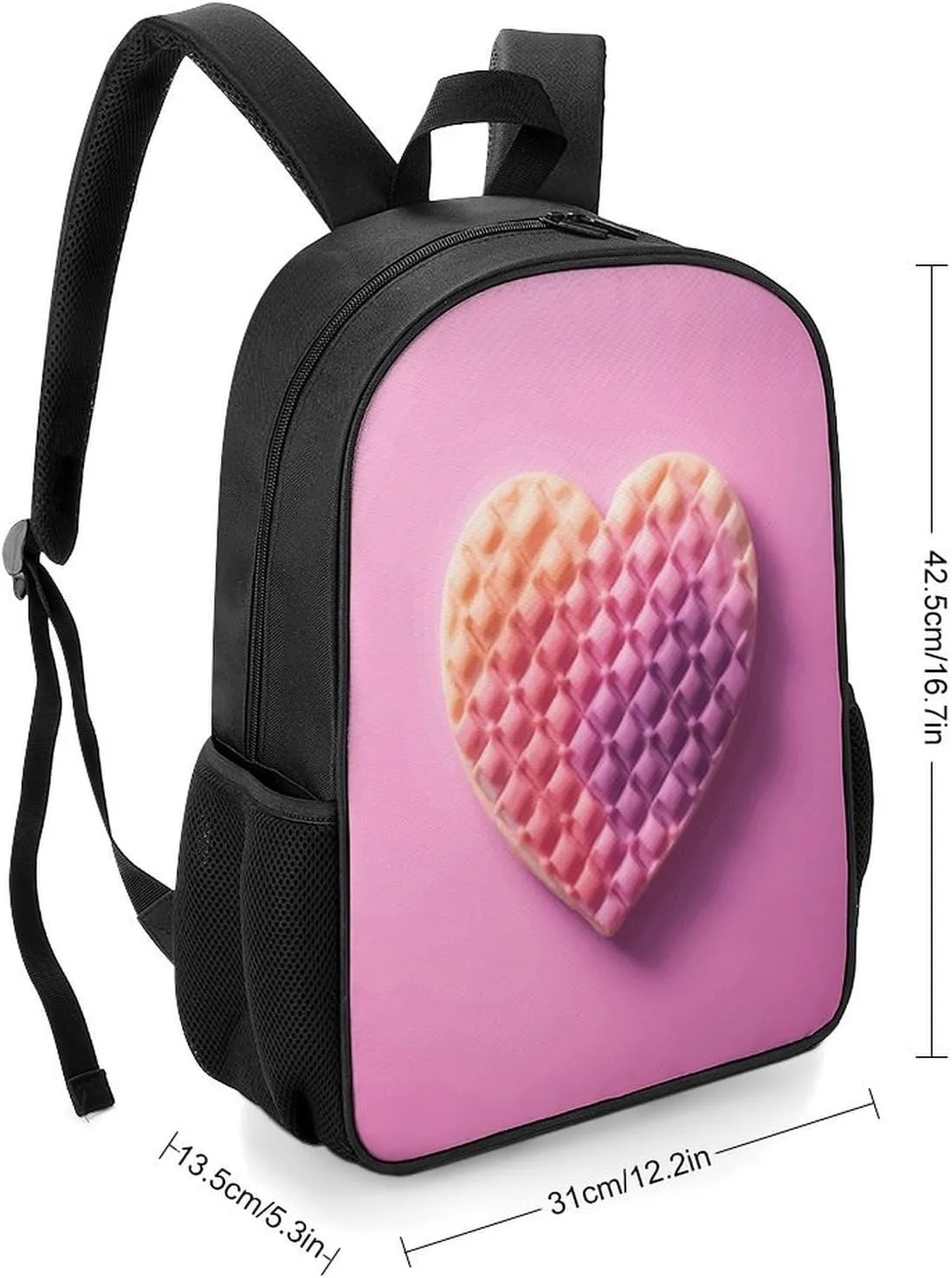 Lightweight Backpacks Cute Travel Bag Durable Colorful Waffles Printing Small Travel Backpack For Women & Men