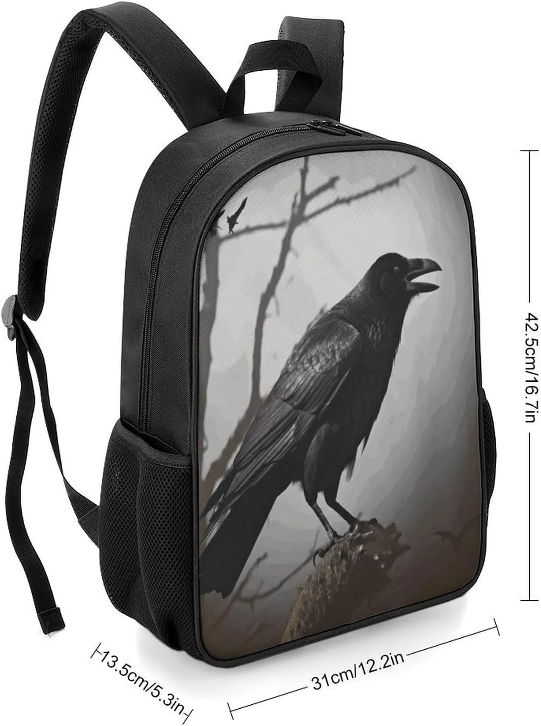 Lightweight Backpacks Cute Travel Bag Durable Crow Birds Printing Small Travel Backpack For Women & Men