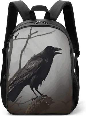 Lightweight Backpacks Cute Travel Bag Durable Crow Birds Printing Small Travel Backpack For Women & Men