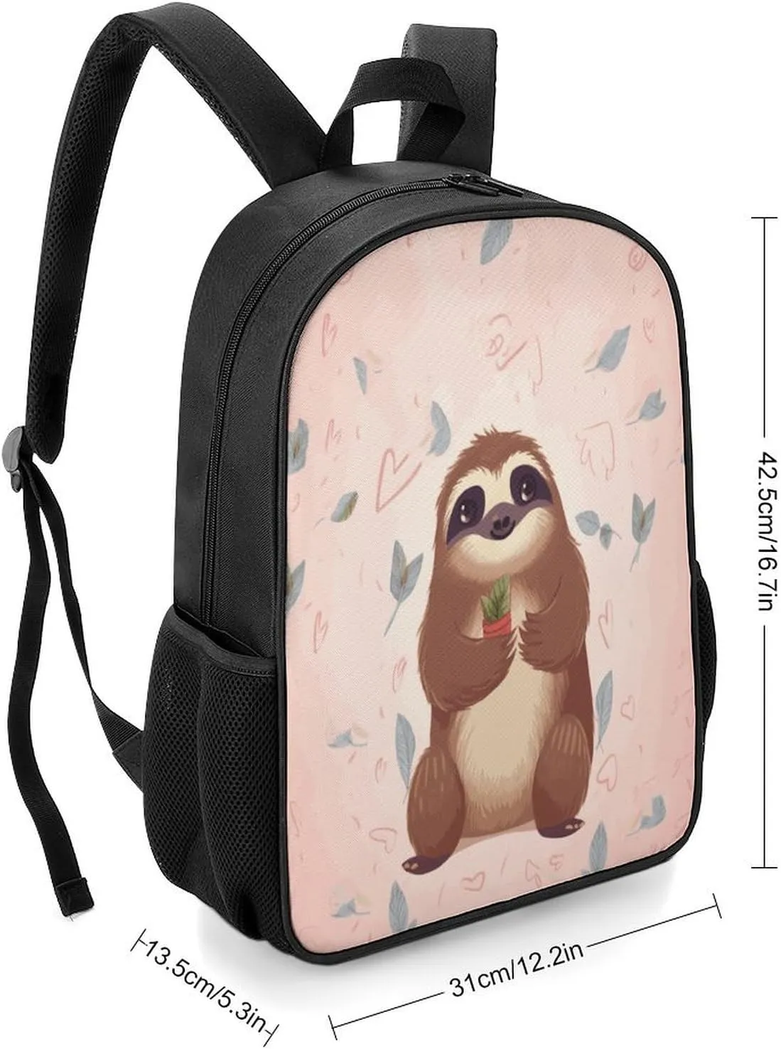Lightweight Backpacks Cute Travel Bag Durable Cute Sloth Printing Small Travel Backpack For Women & Men