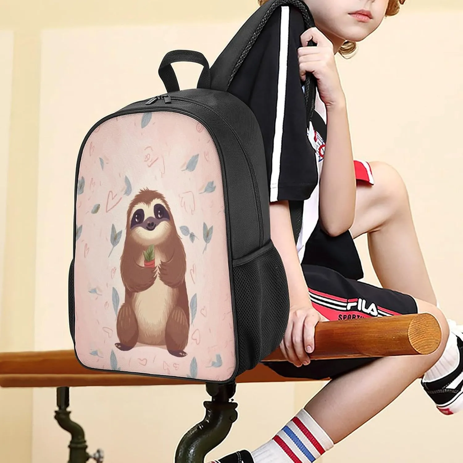 Lightweight Backpacks Cute Travel Bag Durable Cute Sloth Printing Small Travel Backpack For Women & Men