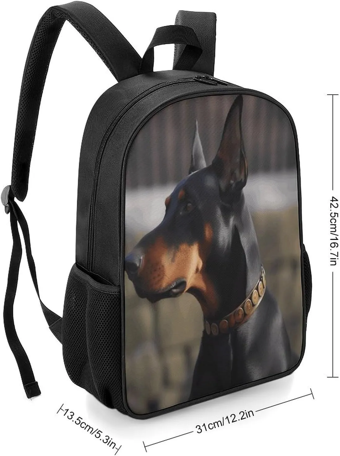 Lightweight Backpacks Cute Travel Bag Durable Doberman Printing Small Travel Backpack For Women & Men
