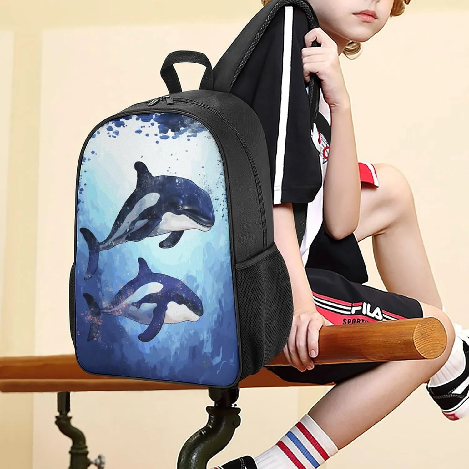 Lightweight Backpacks Cute Travel Bag Durable Organism Underwater Printing Small Travel Backpack For Women & Men