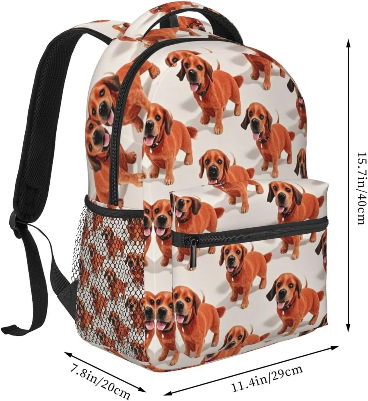 Lightweight Daypack Backpack for Sports Travel Running - Large Capacity Multipurpose Anti-Theft Bookbag, Funny Dog Art Laptop Backpack Daypack
