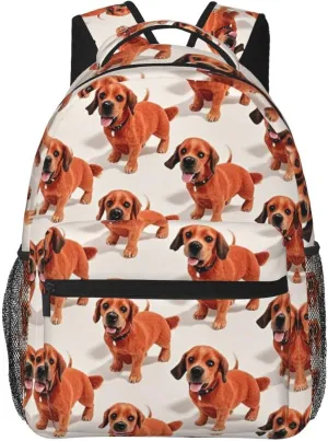 Lightweight Daypack Backpack for Sports Travel Running - Large Capacity Multipurpose Anti-Theft Bookbag, Funny Dog Art Laptop Backpack Daypack