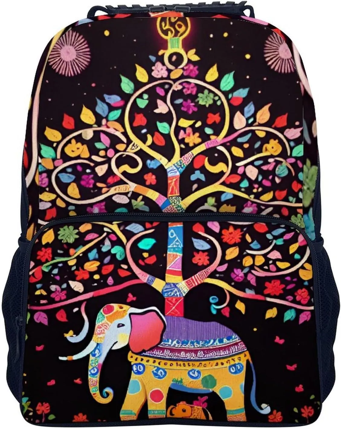 Lightweight Daypack Backpack for Trekking Work Running - Big Capacity Multipurpose Anti-Theft Bookbag, Elephant Tree Lucky Art Business Computer Bag