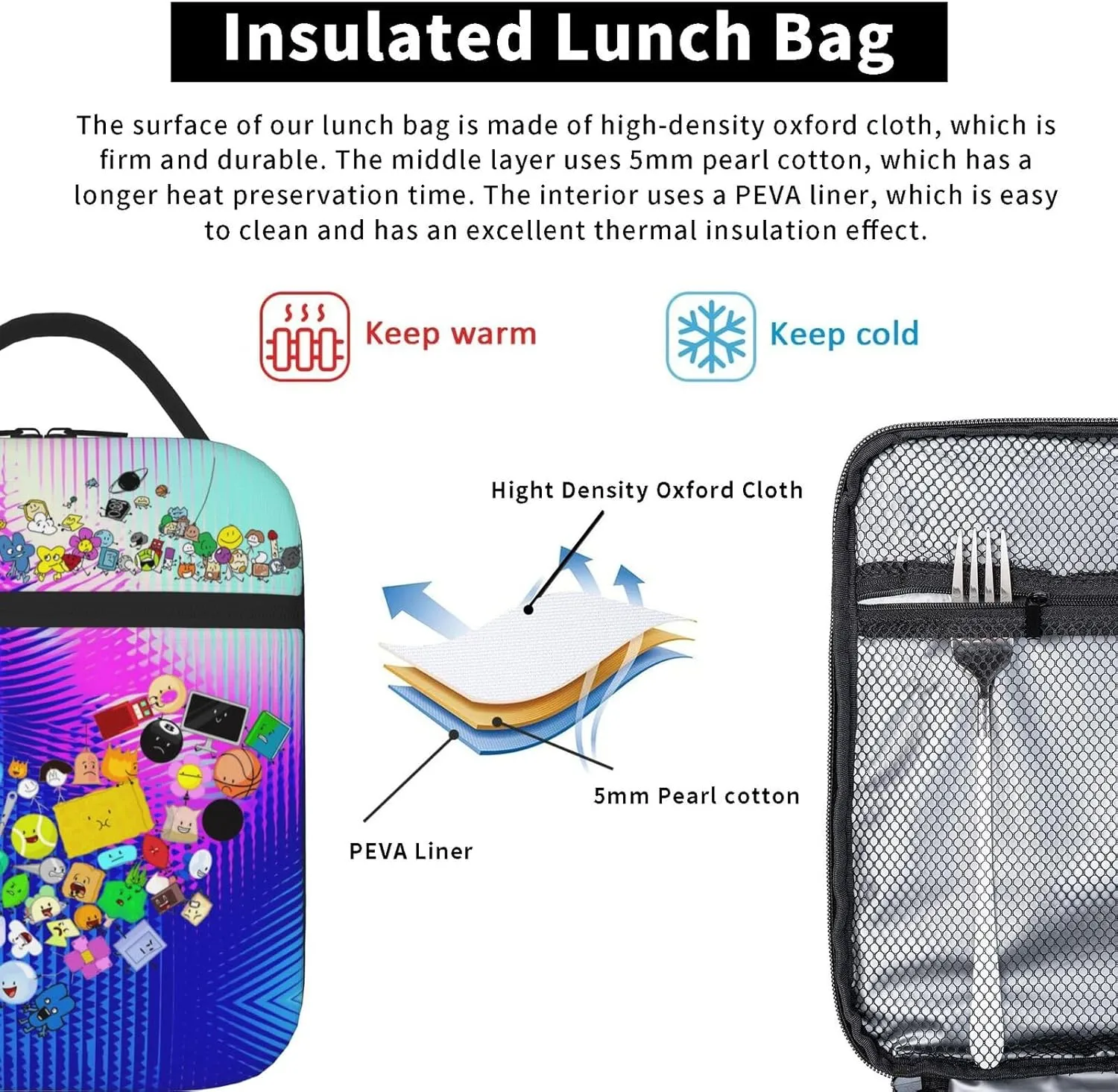 Lightweight Hiking Daypacks Backpack With Lunch Box Sets Adjustable Shoulder Straps, Black2