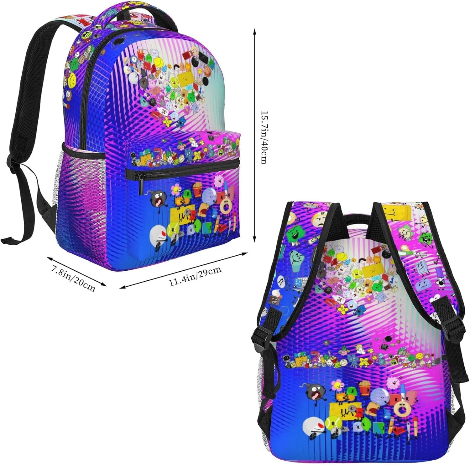 Lightweight Hiking Daypacks Backpack With Lunch Box Sets Adjustable Shoulder Straps, Black2