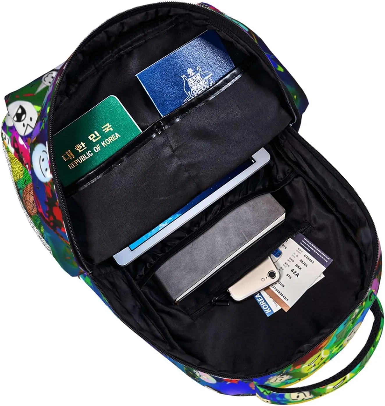 Lightweight Hiking Daypacks Backpack With Lunch Box Sets Adjustable Shoulder Straps, Black3