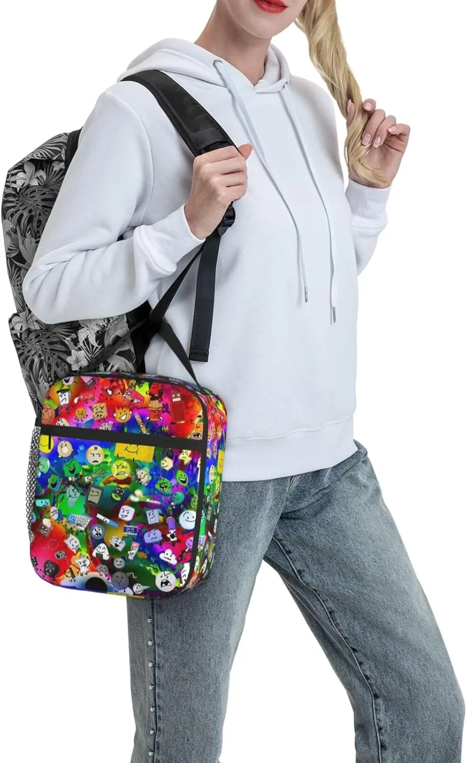 Lightweight Hiking Daypacks Backpack With Lunch Box Sets Adjustable Shoulder Straps, Black3