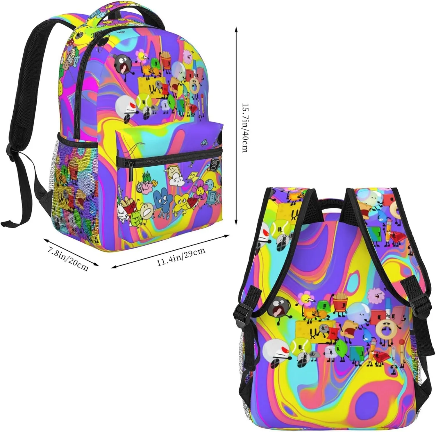 Lightweight Hiking Daypacks Backpack With Lunch Box Sets Adjustable Shoulder Straps, Black6