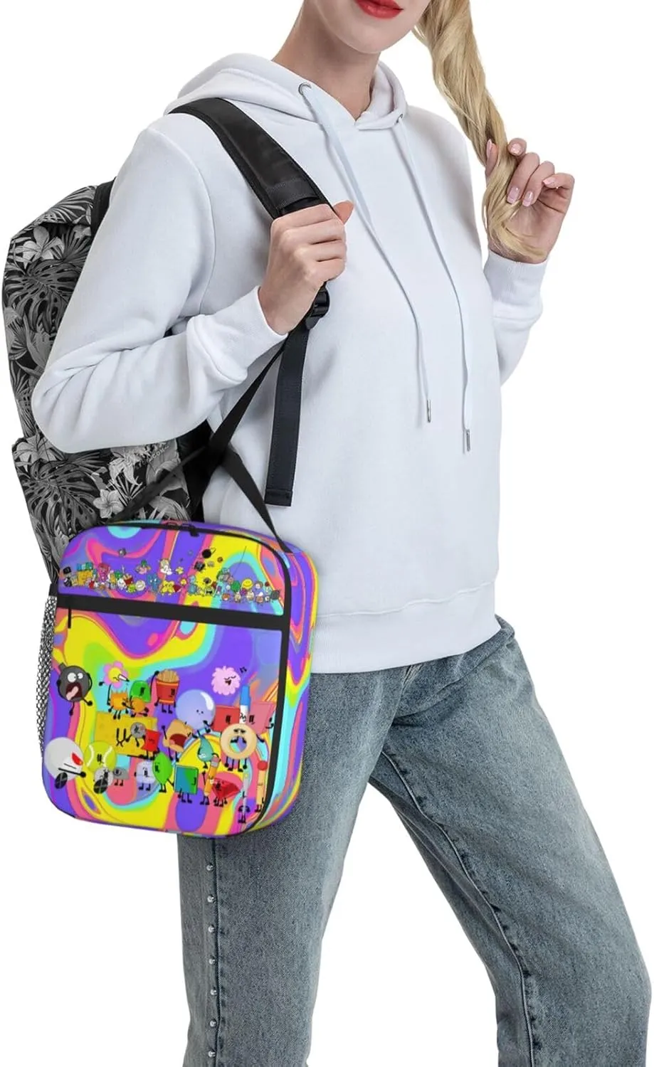 Lightweight Hiking Daypacks Backpack With Lunch Box Sets Adjustable Shoulder Straps, Black6