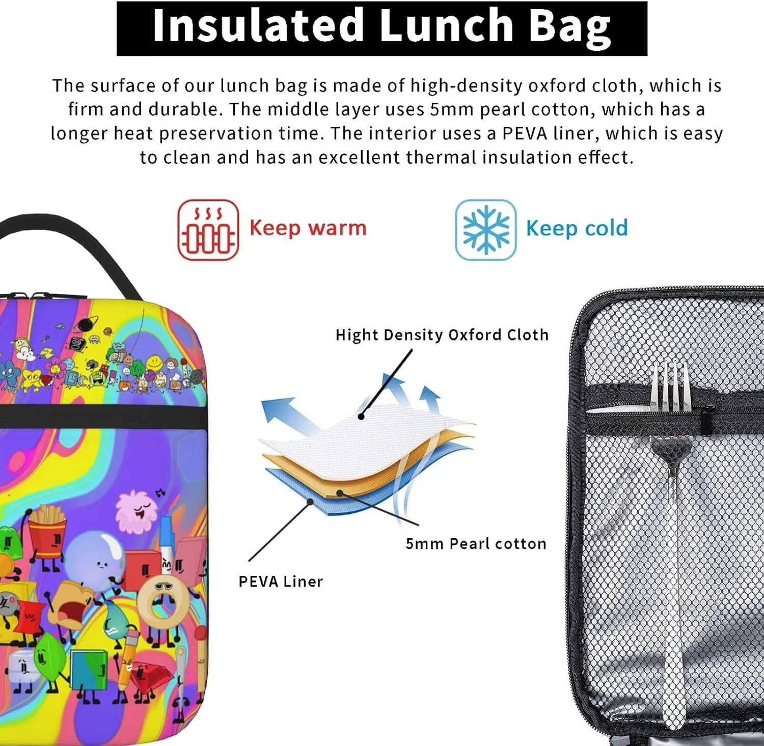 Lightweight Hiking Daypacks Backpack With Lunch Box Sets Adjustable Shoulder Straps, Black6