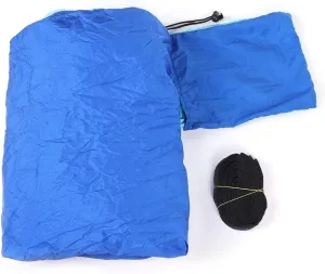 Lightweight Nylon Hammock for Camping and Travel, to Set Up with Tree Straps, Durably and Breathable, Supports Up to 300kg, Compact for Storage and (Sky Blue to Blue)