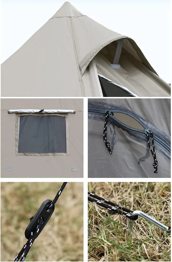 Lightweight Waterproof Camping Tent for 2-3 Person Hiking Camping Outdoor Family Tent with Top Rainfly