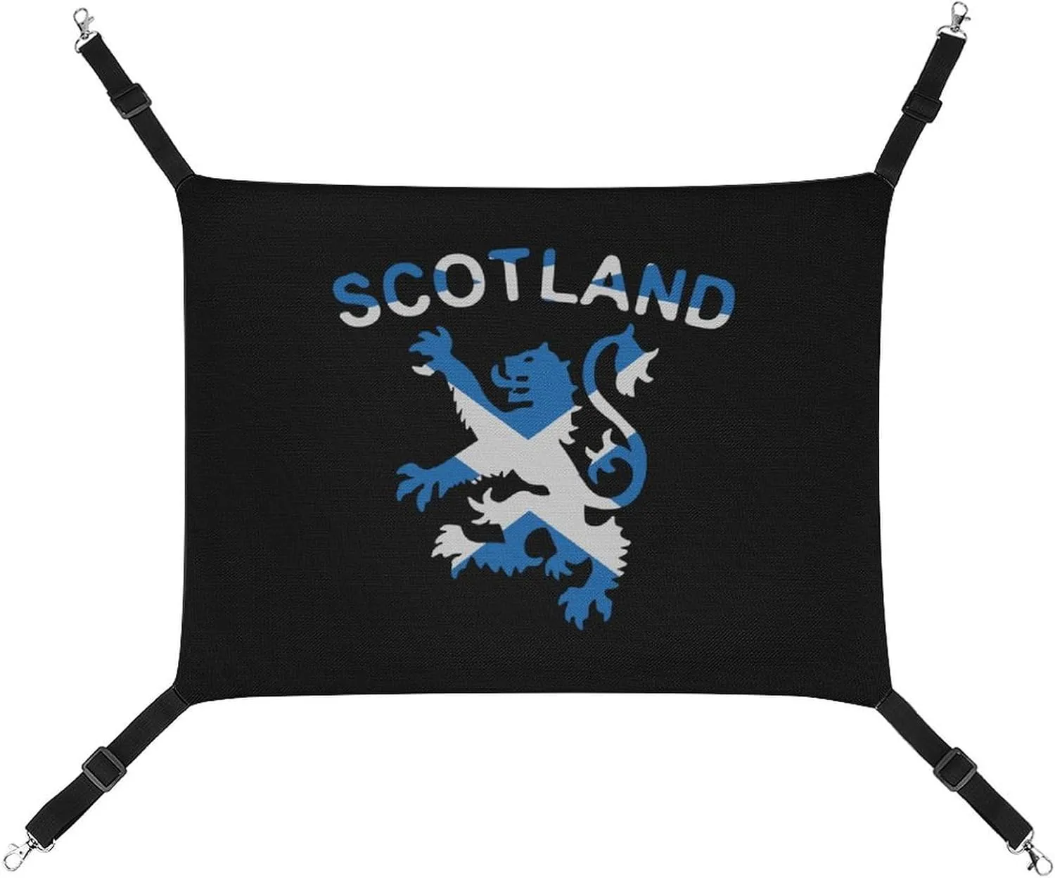 Lion Rampant Scotland Scottish Cat Hanging Hammock Soft Breathable Pet Cage Dog Hammock with Adjustable Straps and Metal Hooks