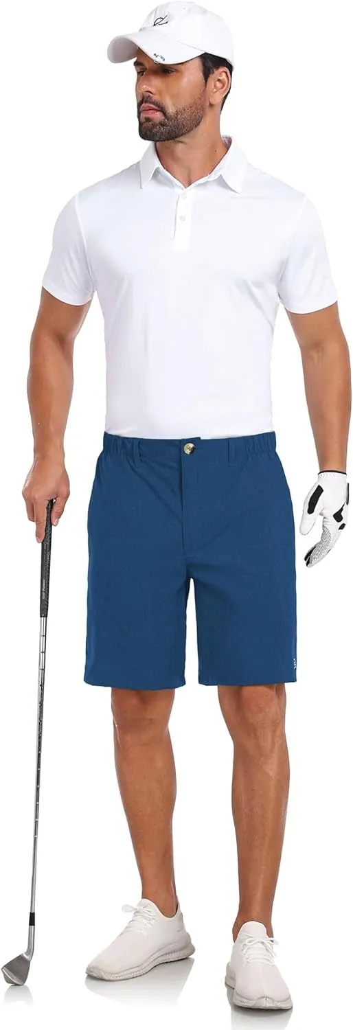 Little Donkey Andy Men's Bermuda 9 Inch Lightweight Quick Dry Stretch Shorts Golf Hiking Travel