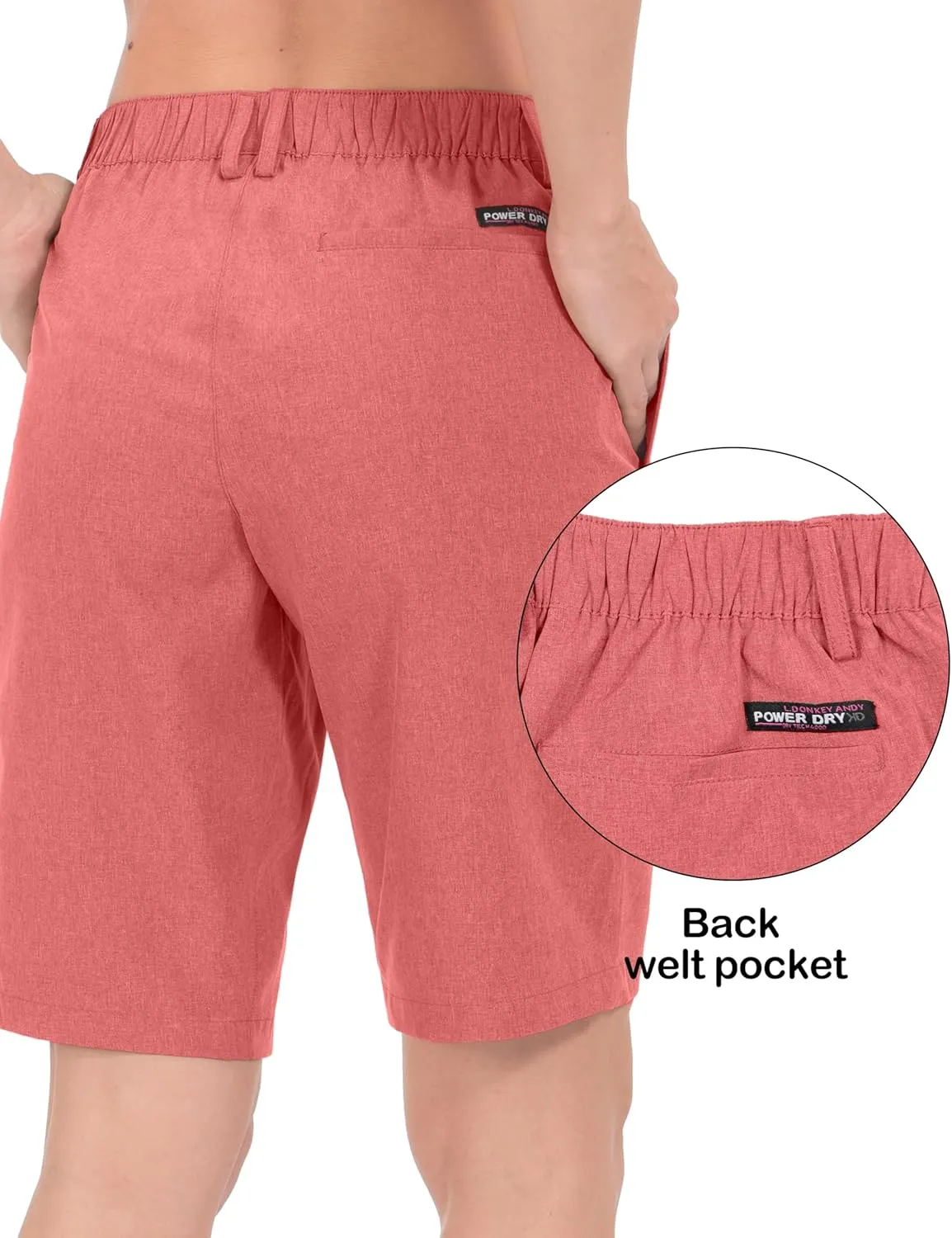 Little Donkey Andy Women's Bermuda Quick Dry Lightweight Stretch Shorts Golf Hiking Travel