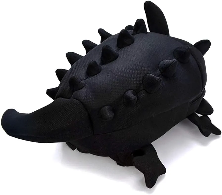 LOCOMO 3D Dragon Backpack Dinosaur Casual Daypack with Spikes Adult Cute Lizard 2 Size Available BPK005BLKL