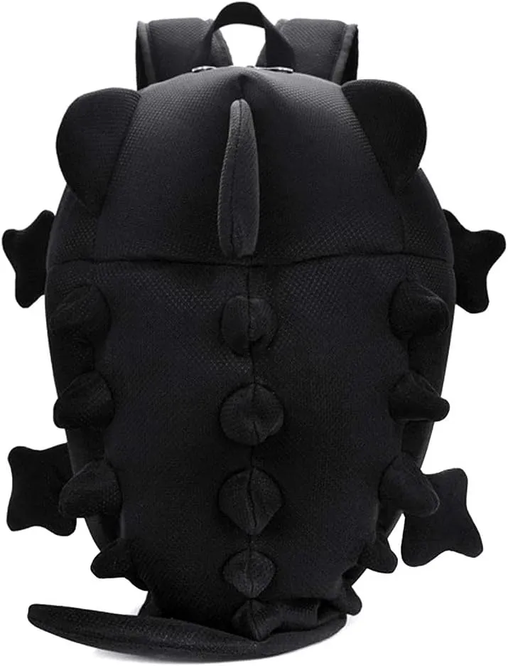 LOCOMO 3D Dragon Backpack Dinosaur Casual Daypack with Spikes Adult Cute Lizard 2 Size Available BPK005BLKL