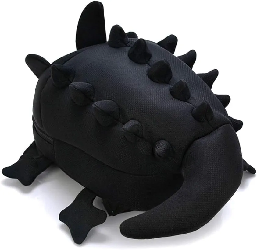 LOCOMO 3D Dragon Backpack Dinosaur Casual Daypack with Spikes Adult Cute Lizard 2 Size Available BPK005BLKL