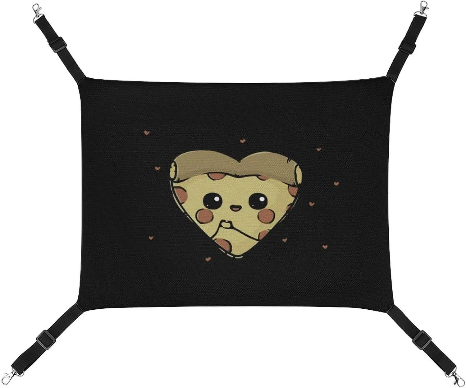 Love Pizza Life Hanging Cat Bed Soft Breathable Pet Hammock for Cage Pet Sleeper for Kitten Ferret Puppy Rabbit
