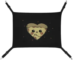 Love Pizza Life Hanging Cat Bed Soft Breathable Pet Hammock for Cage Pet Sleeper for Kitten Ferret Puppy Rabbit