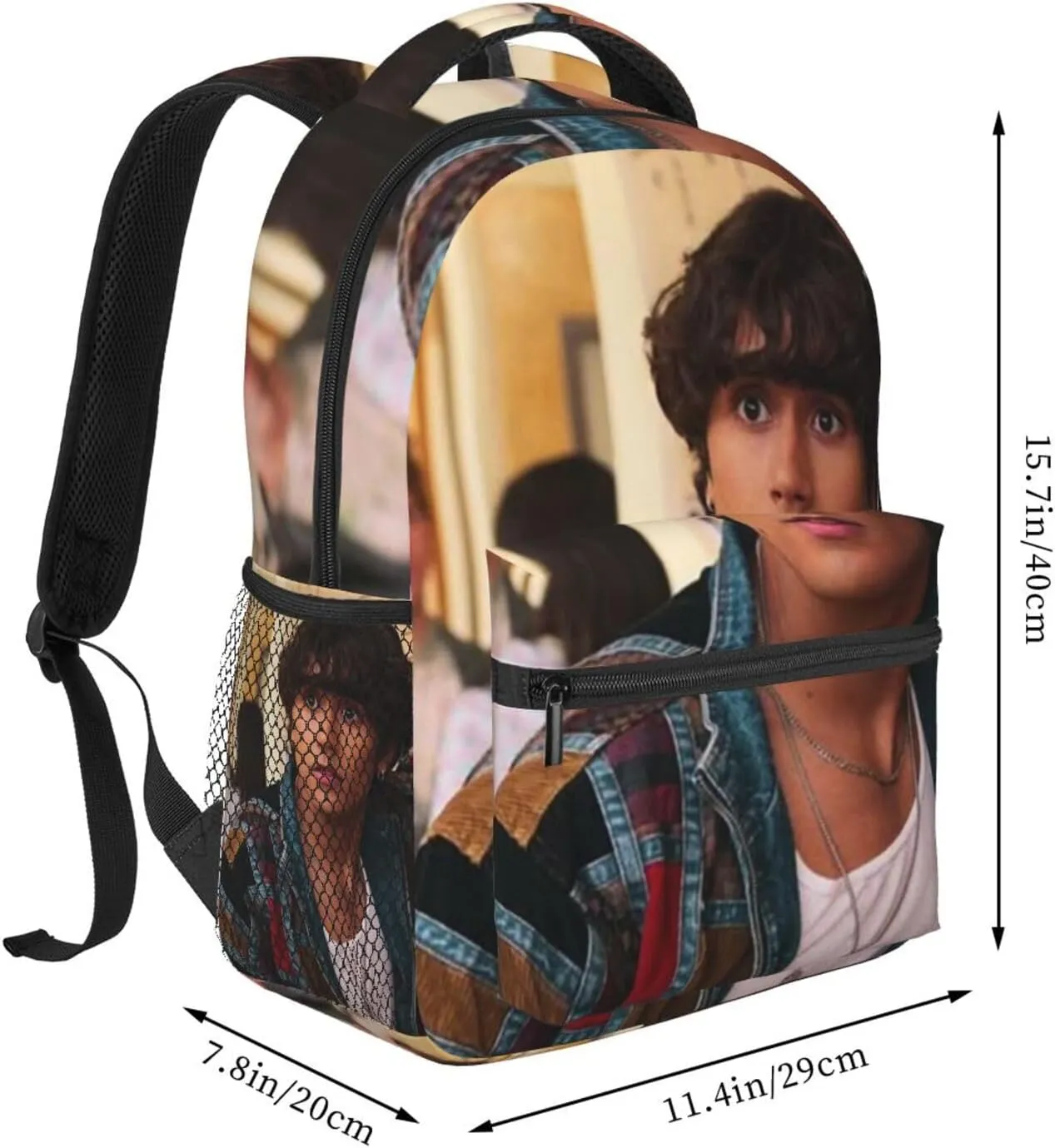 M-ichael Cimino Casual Student Backpack With Adjustable Shoulder Straps And Cushioned Back For Comfort Black