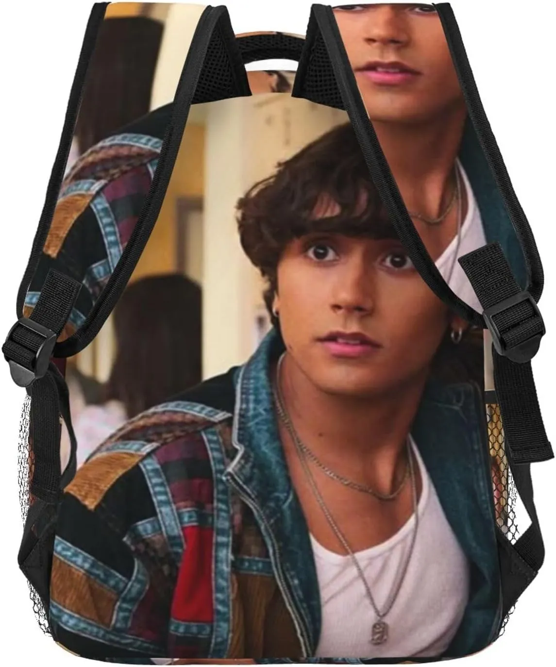 M-ichael Cimino Casual Student Backpack With Adjustable Shoulder Straps And Cushioned Back For Comfort Black