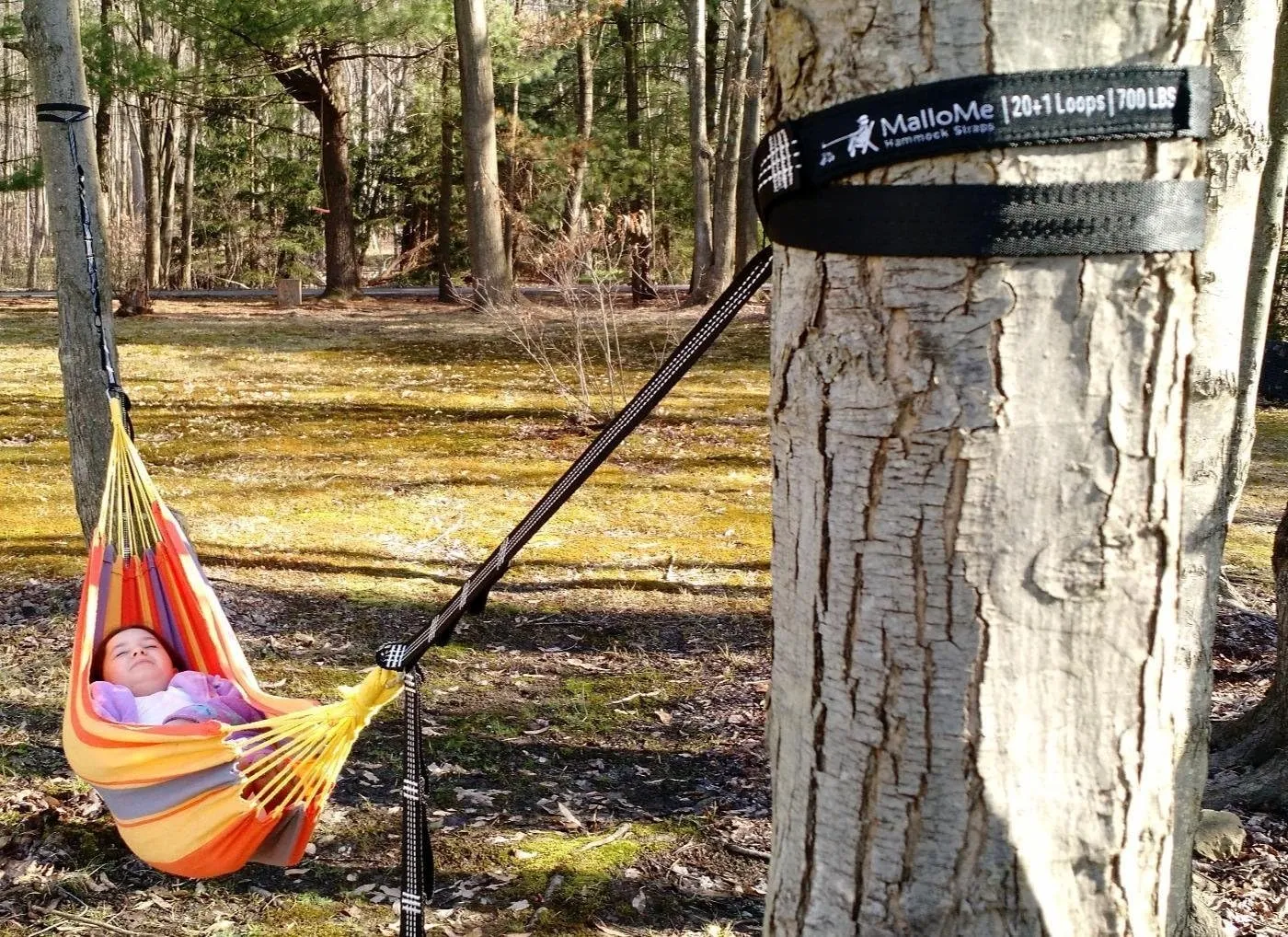MalloMe XL Hammock Straps for Trees - Hammock Tree Straps Set 2000  LBS Heavy Duty 40 Loops & 100% No Stretch Suspension System Kit - Camping Hammocks Accessories | 2 Carabiners | 12 Feet Black