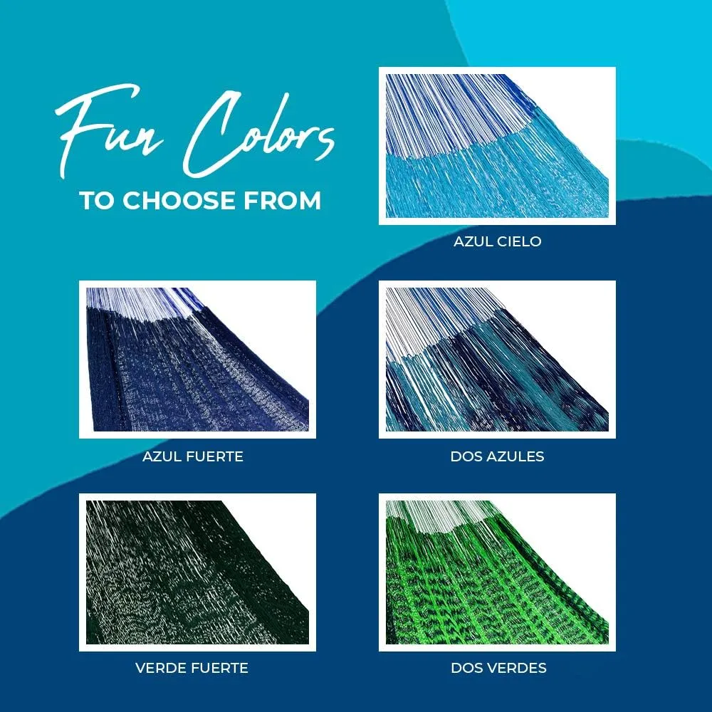 Matrimonial Size Hammock - Hammocks Rada - Caribbean Color