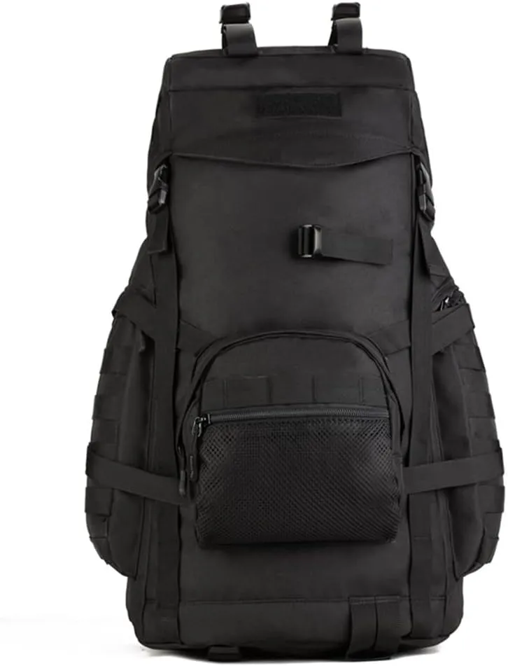 Men Backpacks Outdoor Backpack Nylon Trekking Daypack Backpacks Water Resistant Hiking Backpack, Black, One Size