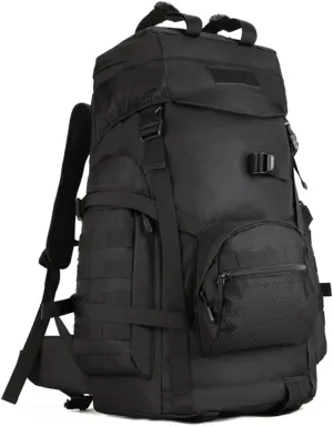 Men Backpacks Outdoor Backpack Nylon Trekking Daypack Backpacks Water Resistant Hiking Backpack, Black, One Size