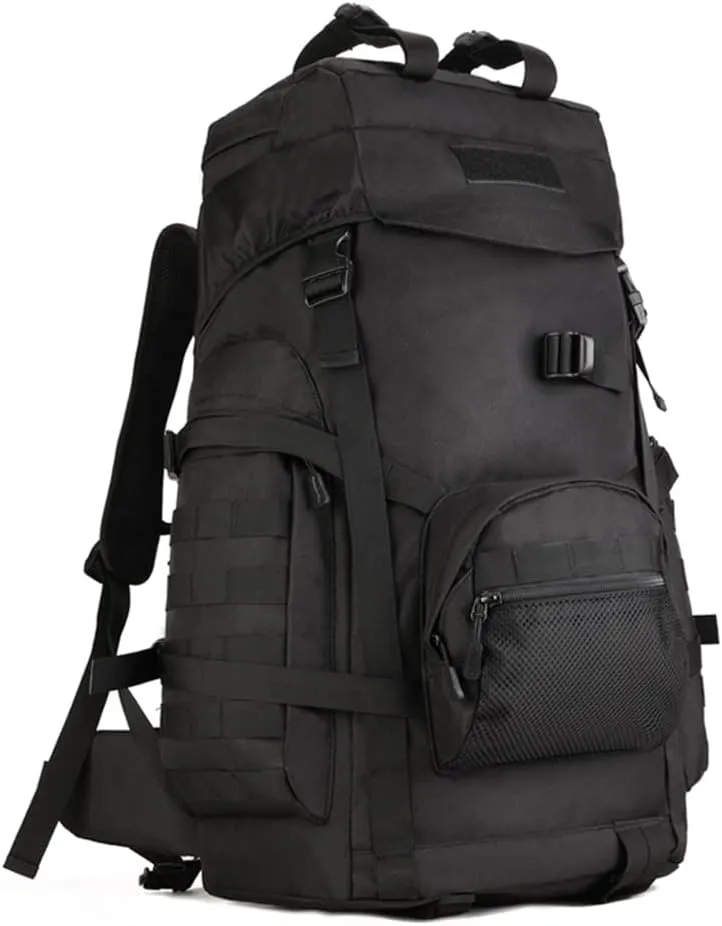 Men Backpacks Outdoor Backpack Nylon Trekking Daypack Backpacks Water Resistant Hiking Backpack, Black, One Size
