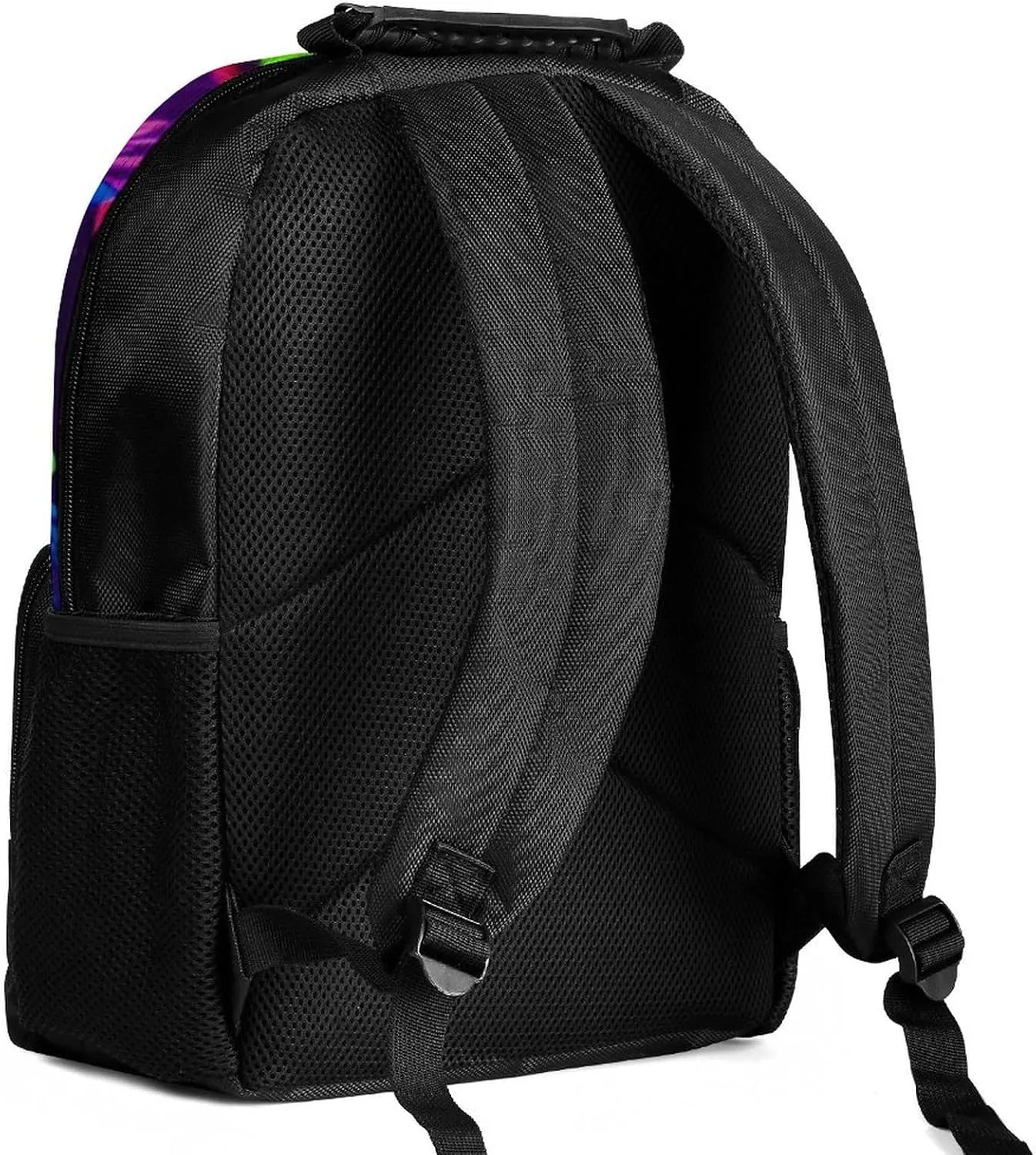 Men Women Lightweight Cute Abstract Owl Psychedelic Art Casual Daypack Big Capacity Bookbag With Padded Straps for Gym Travel Walking Cycling