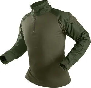 Men's Camo Tactical Combat Shirt, Lightweight Long Sleeve Military BDU Shirts Paintball Airsoft Top with Zipper