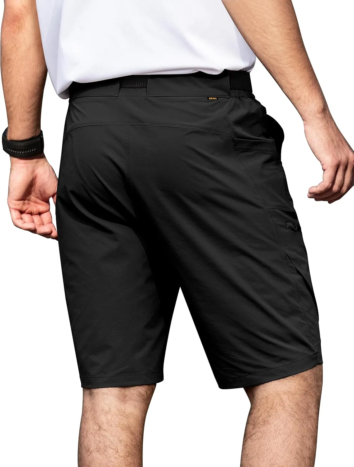 Mens Hiking Shorts Water Resistant Quick Dry Lightweight Breathable Cargo Shorts with Zipper Pockets & Belt