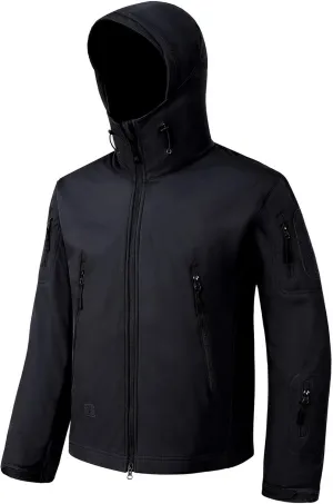 Men's Softshell Jacket Fleece Windproof Waterproof Thermal Tactical Coat Outdoor Jacket Hiking Camping