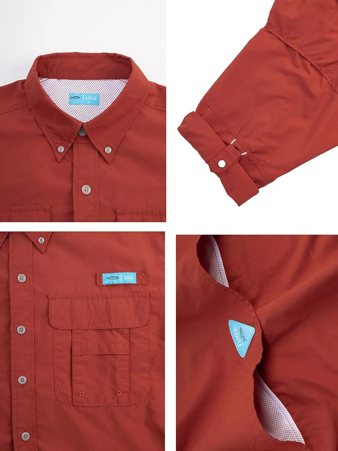 Men's UPF UV 50  Sun Protection Magellan Fishing SPF Camping Hiking Long Sleeve Shirts