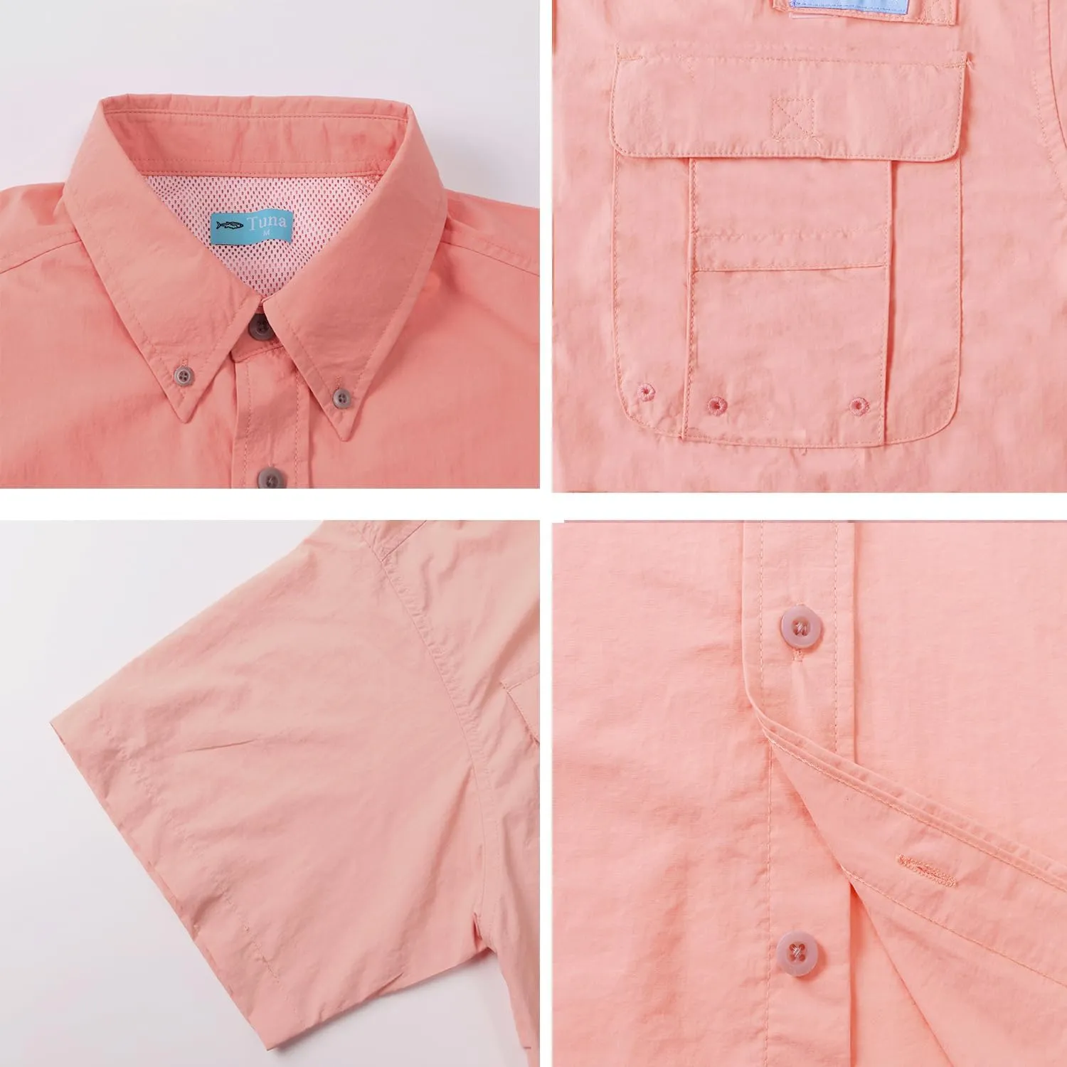 Men's UPF UV 50  Sun Protection Magellan Fishing SPF Camping Hiking Short Sleeve Shirts
