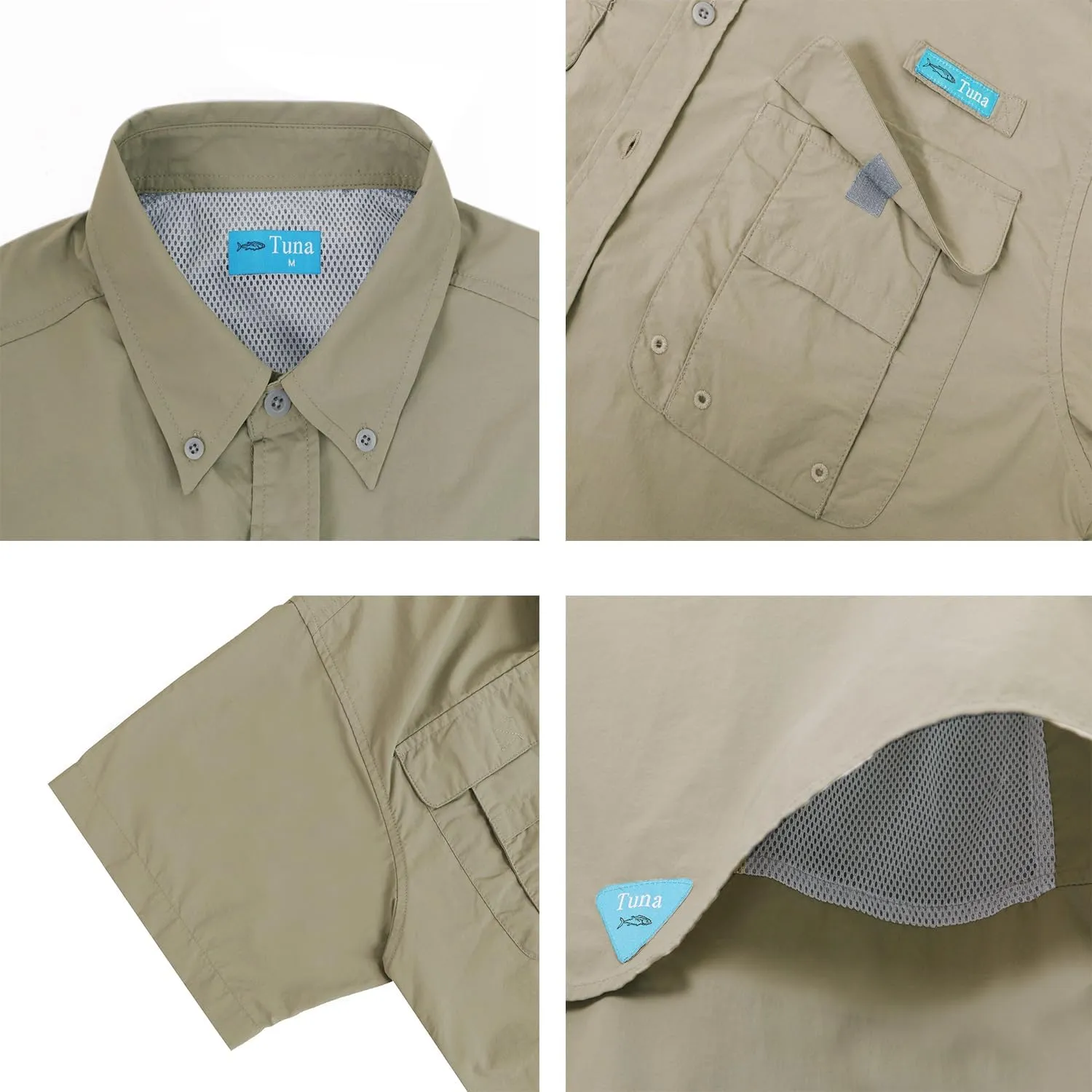 Men's UPF UV 50  Sun Protection Magellan Fishing SPF Camping Hiking Short Sleeve Shirts